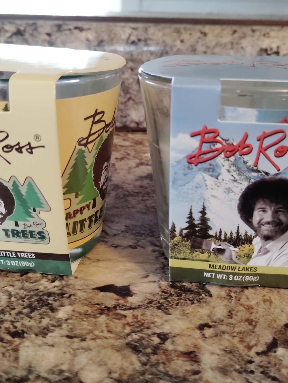 Bob Ross Decorative Tree Candle Holders - Pastel Blue & Cream - Picture 2 of 6